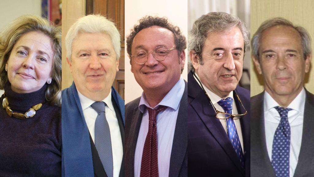 De izquierda a derecha, Consuelo Madrigal, Fidel Cadena, Álvaro García Ortiz, Javier Zaragoza y Jaime Moreno./