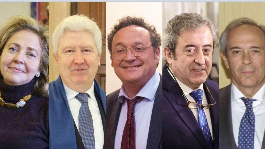 De izquierda a derecha, Consuelo Madrigal, Fidel Cadena, Álvaro García Ortiz, Javier Zaragoza y Jaime Moreno./