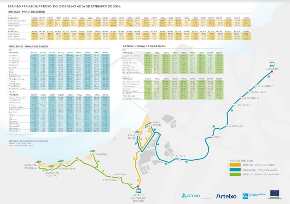 Horarios y líneas – Concello de Arteixo
