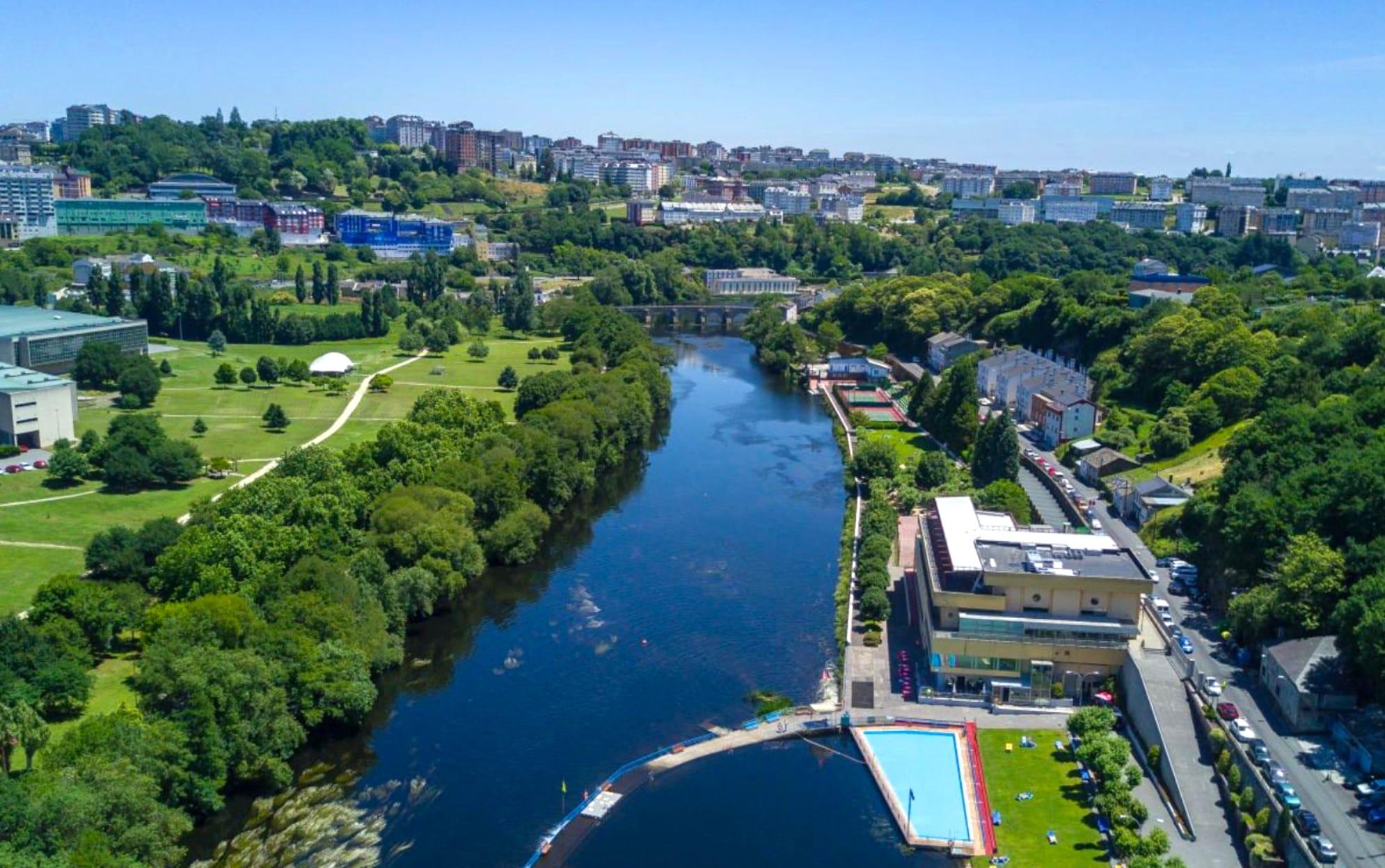 Reserva de la Biosfera Terras do Miño a su paso por la ciudad de Lugo. Foto: Xunta de Galicia