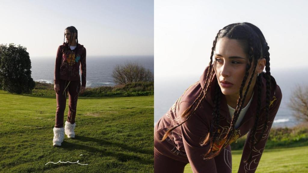 Nené, durante la grabación del videoclip en el Monte de San Pedro.