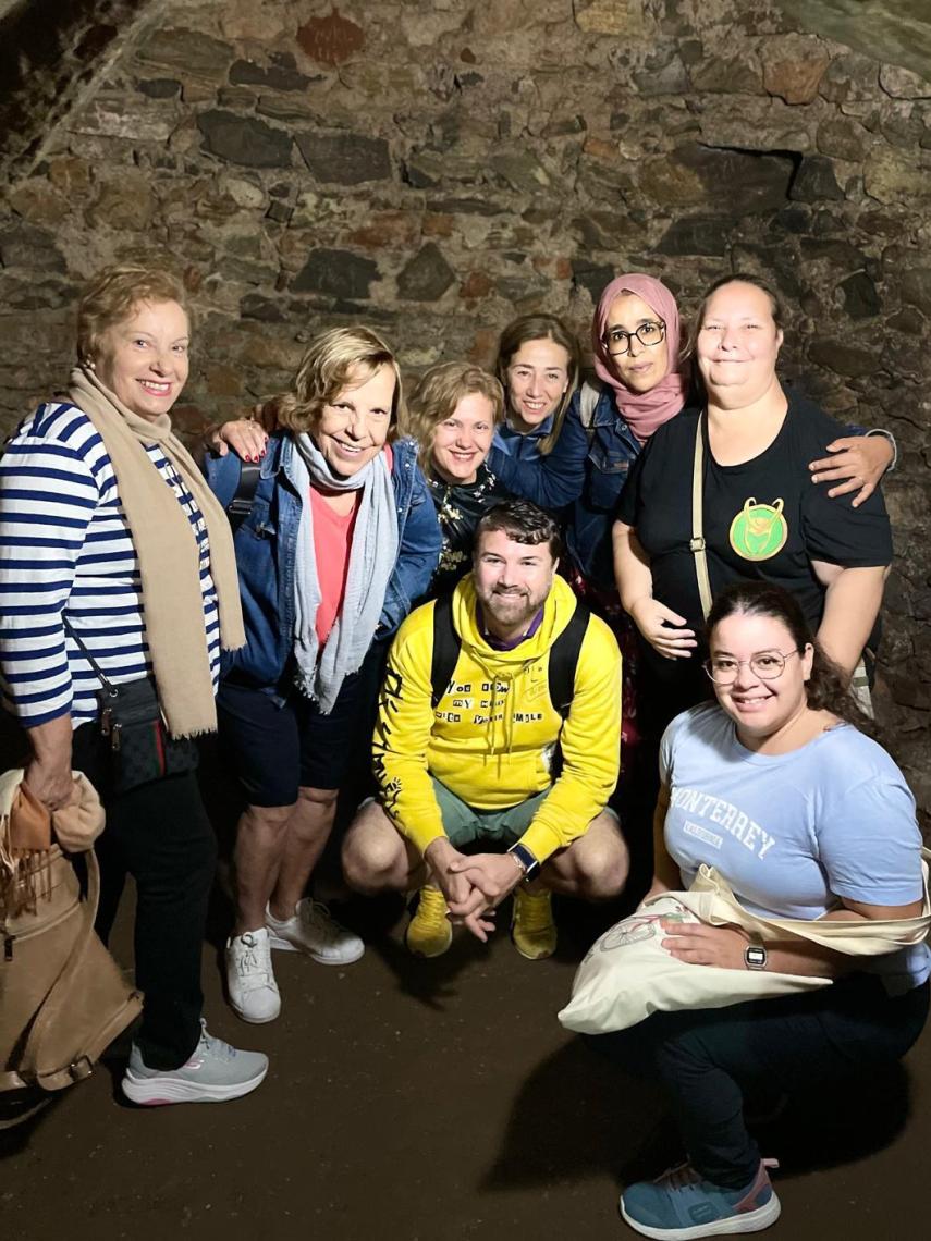 Una foto del Erasmus en Portugal. A la izquierda, María del Carmen Martín (74 años) e Isabel Delgado (76 años).