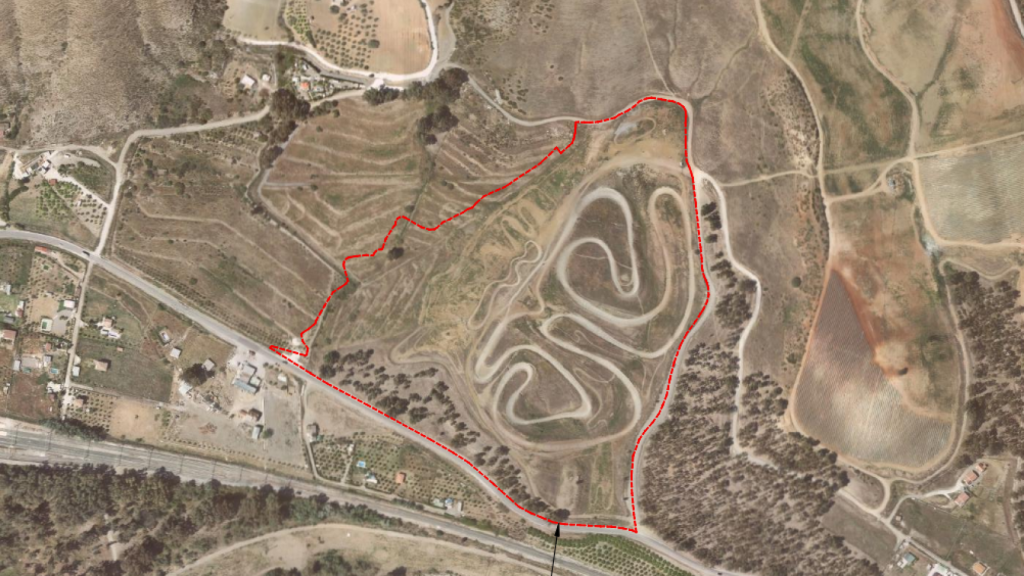 Vista de los terrenos en los que se proyecta el circuito de motocross.