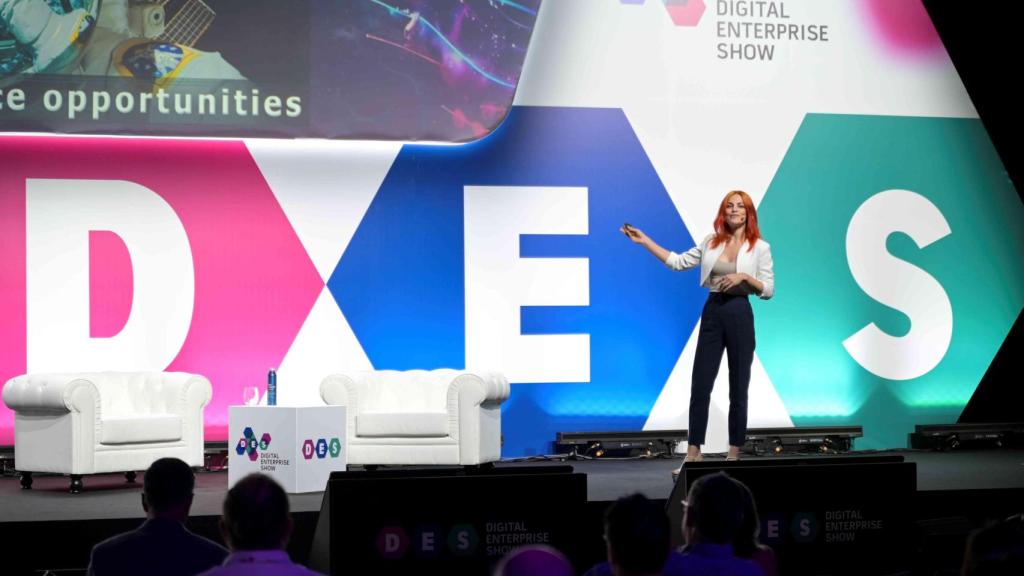 La astronauta leonesa Sara García en DES–Digital Enterprise Show 2024