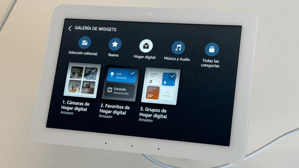 Galería de Widgets en Echo Hub