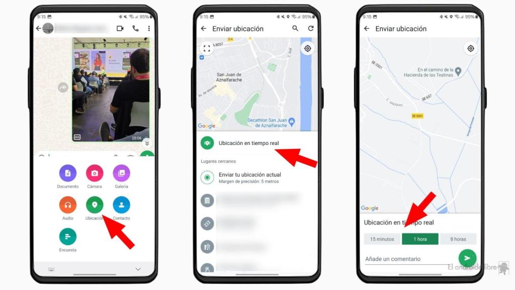 Compartir ubicación en WhatsApp