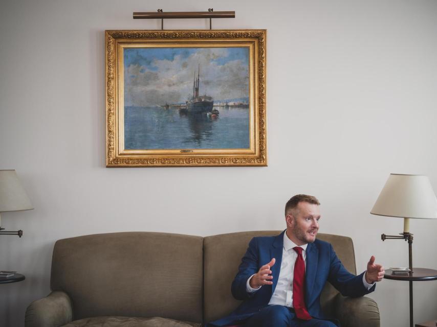 Marian L. Tupy, durante la entrevista.