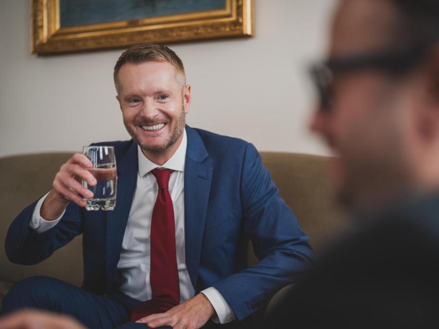 Marian L. Tupy, durante la entrevista.