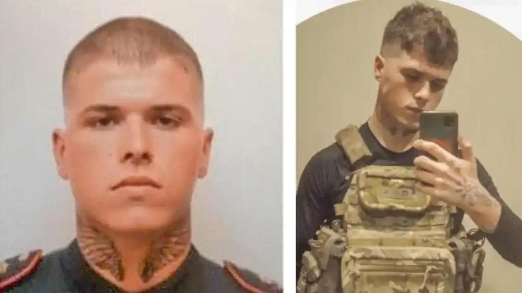 Imágenes de Sergio Antolín con atuendo militar.