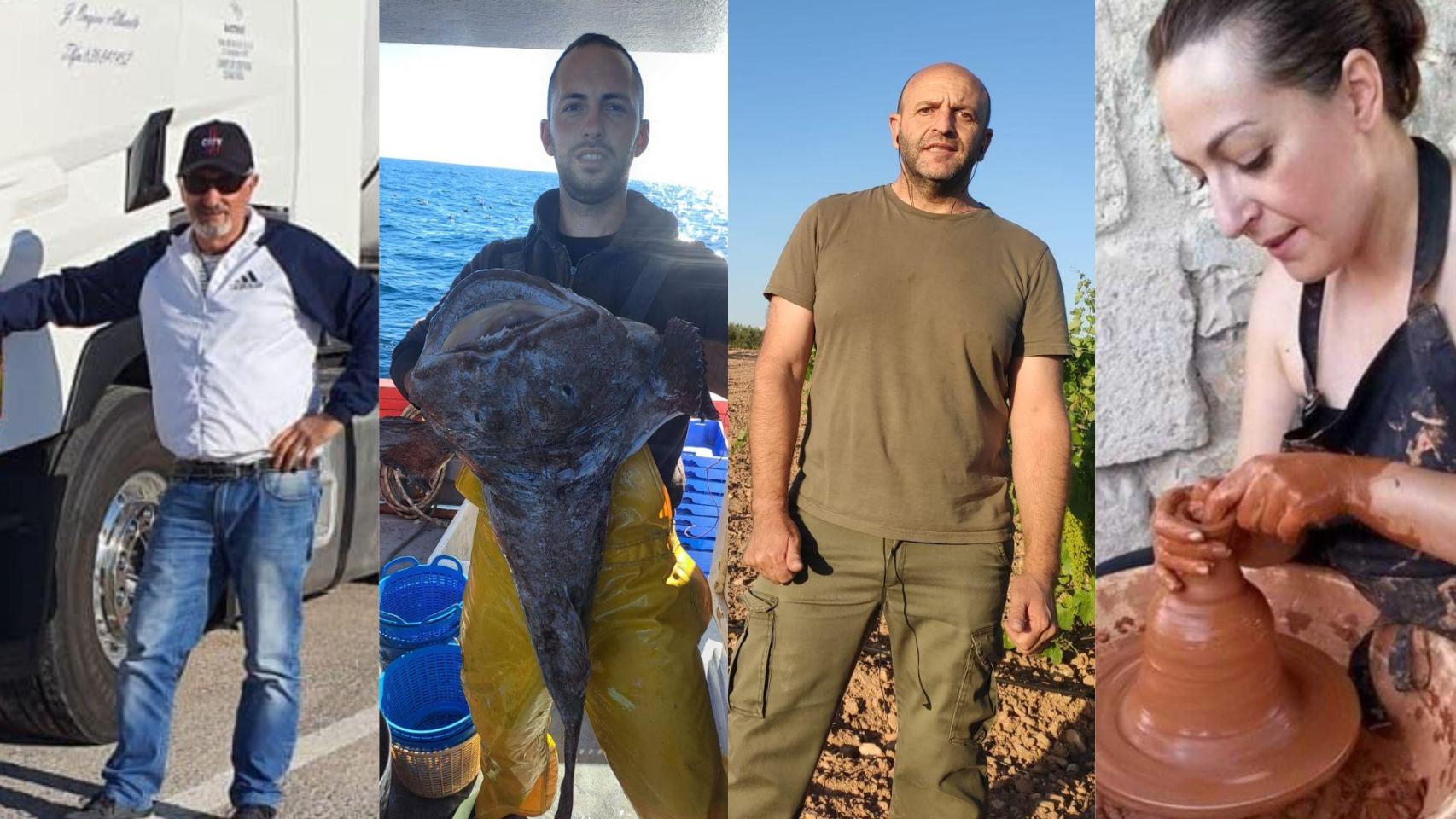 José María, Cristóbal, Tomás y Helena trabajan en empleos del sector primario que se están viendo afectados.