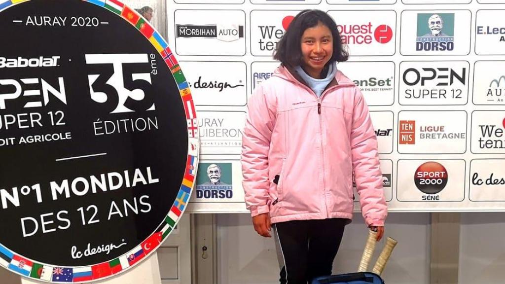 Isabel García, en un torneo de tenis.
