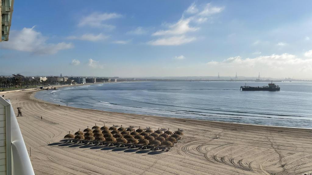 La playa de la Pineda, en Tarragona.