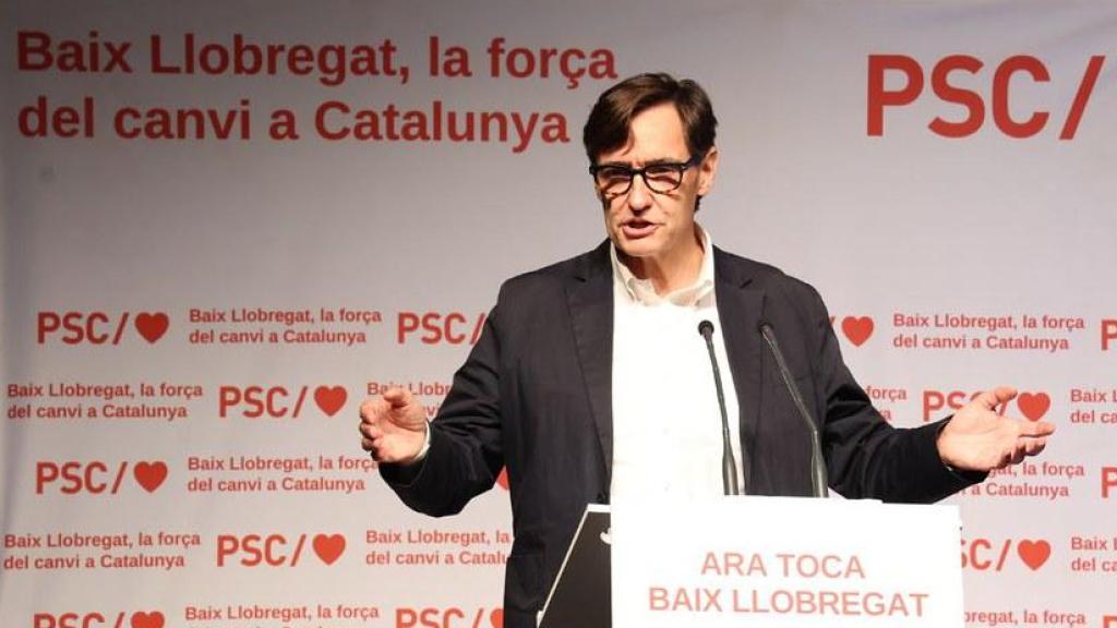 Salvador Illa, este sábado, durante la asamblea de la federación del PSC en el Bajo Llobregat.