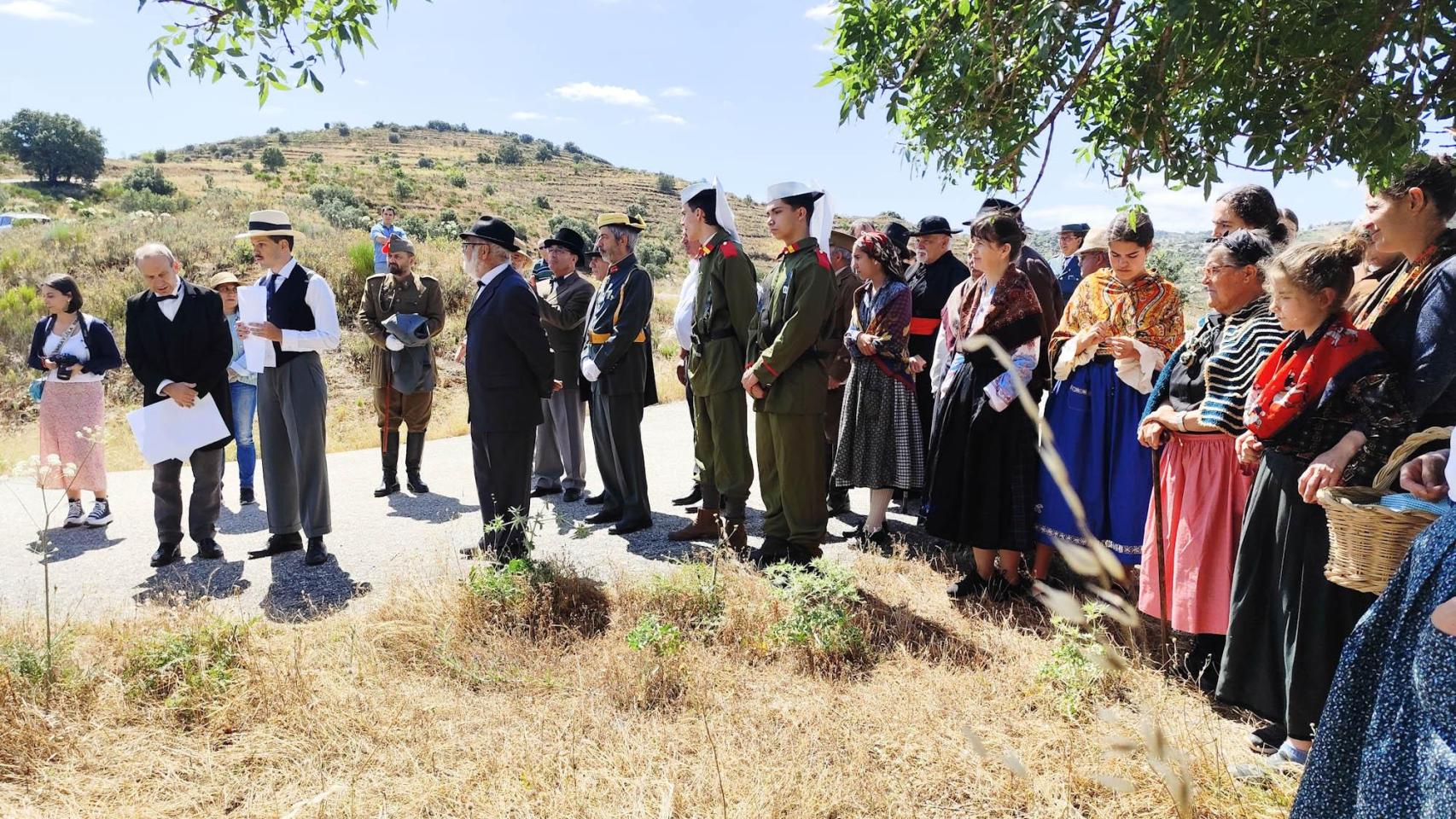 Representación de la visita de Alfonso XIII a Villarino