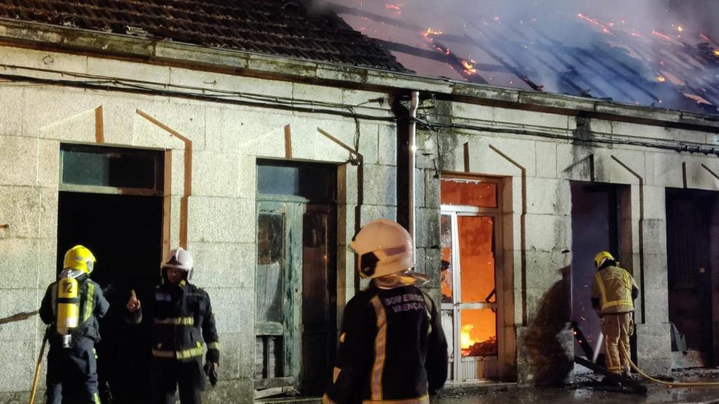 Incendio en Tui (Pontevedra).
