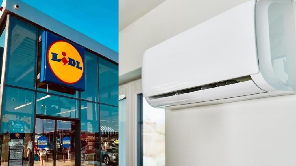 Supermercado de Lidl y aire acondicionado.