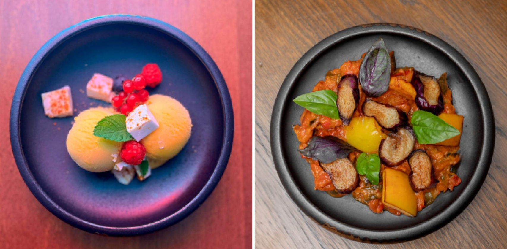 Platos de La Cantina del Ateneo.