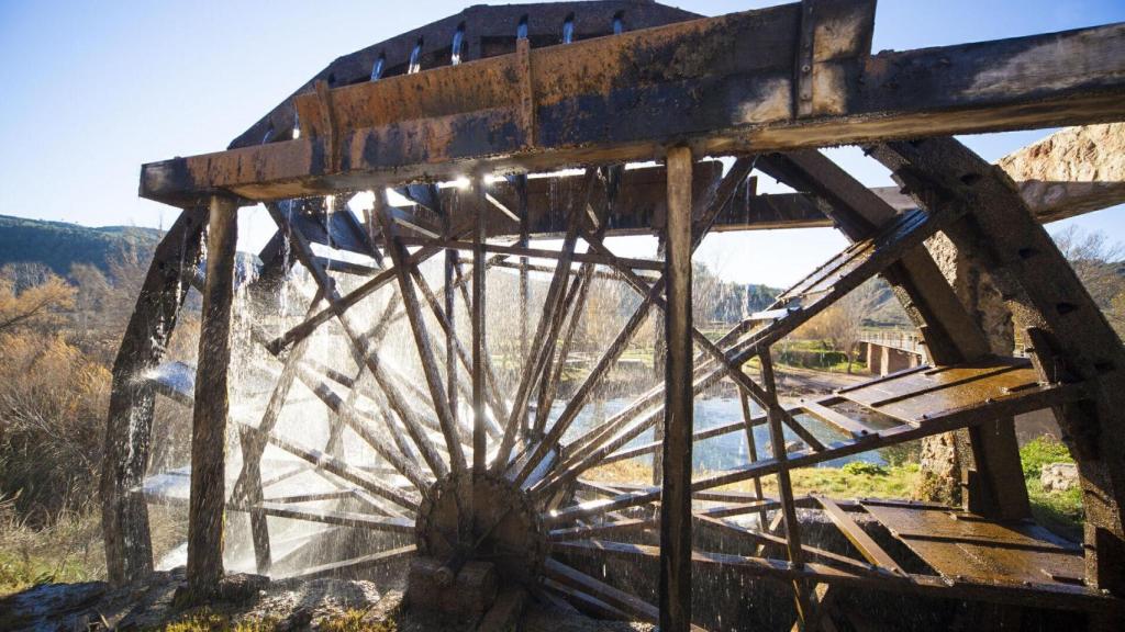 La única noria de la Comunitat Valenciana (del siglo XVIII) en la aldea Casas del Río. Ayuntamiento Requena