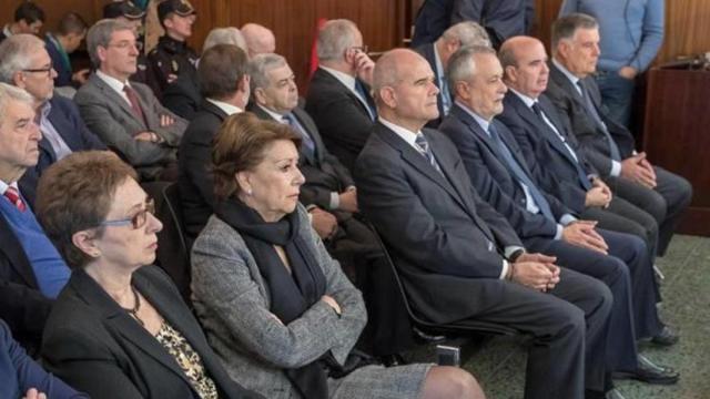 Banquillo de los acusados en el juicio del caso de los ERE en diciembre de 2017./