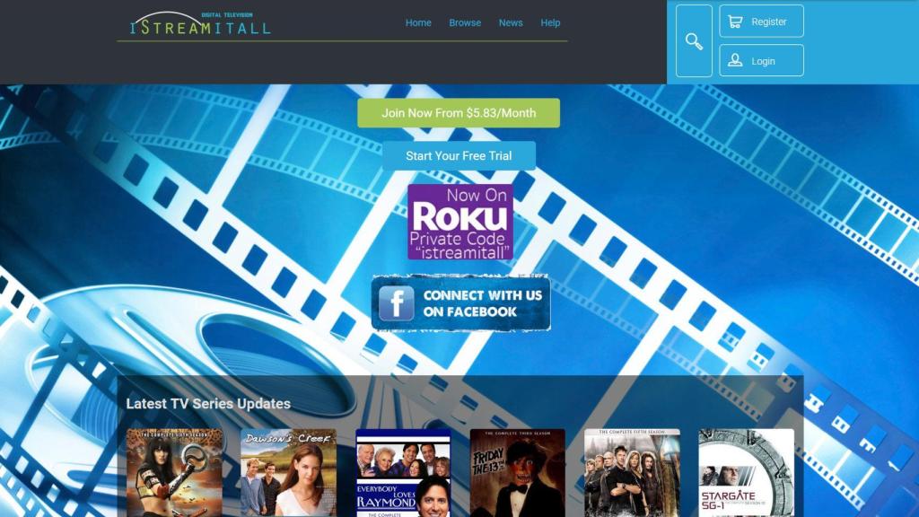 iStreamitAll es una de las páginas de IPTV que fueron cerradas