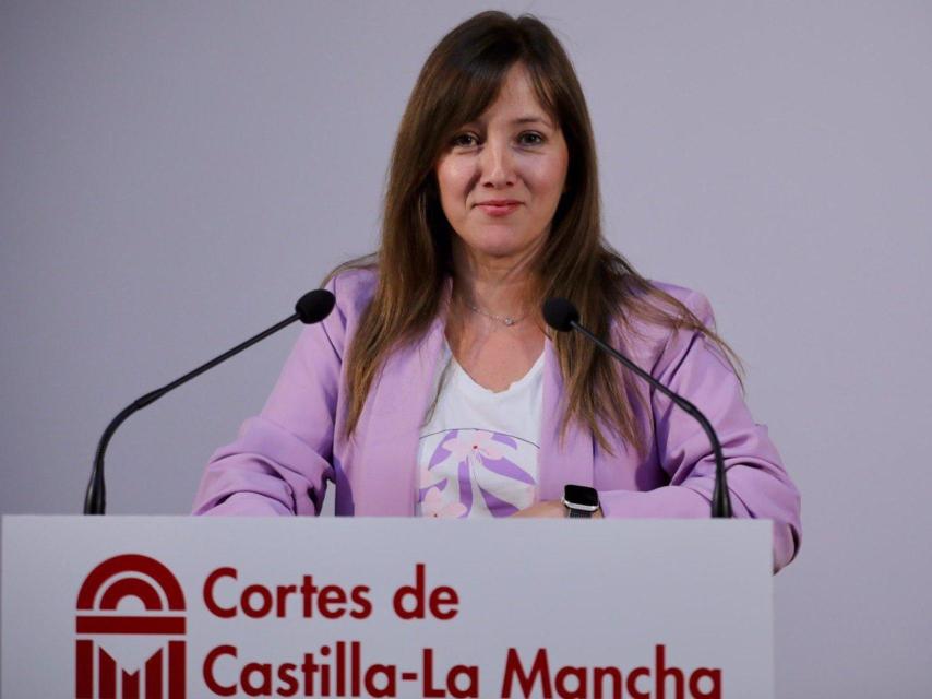 La diputada autonómica del Partido Popular Tania Andicoberry, este lunes en rueda de prensa.