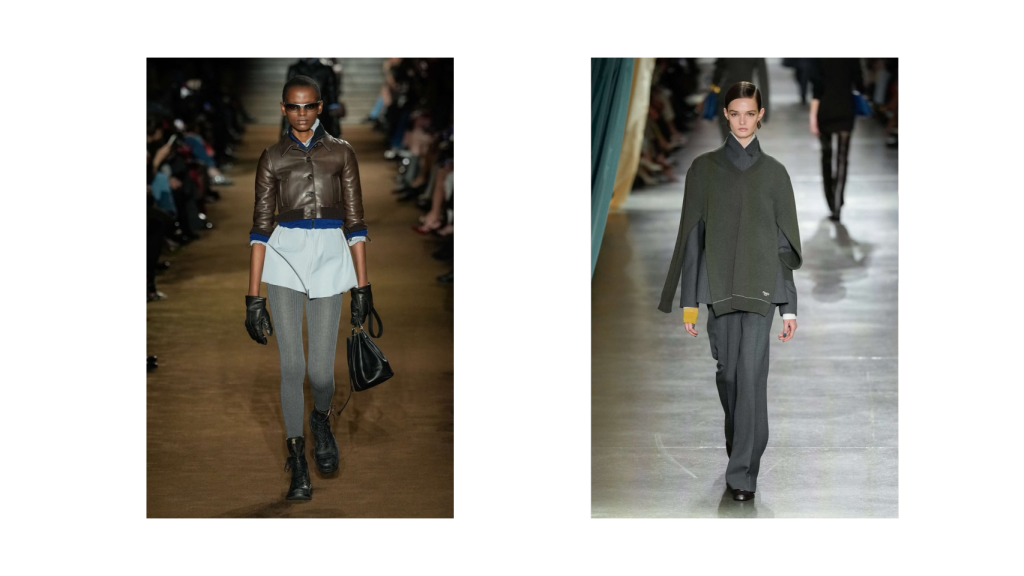 De izquierda a derecha: Miu Miu y Fendi en su colección AW25.