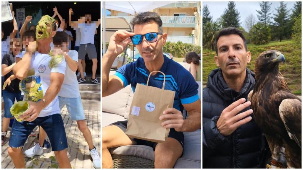 Isidoro Baides Gómez, conocido como 'El Cuñao de Tiktok', en varias fotos de sus redes sociales.