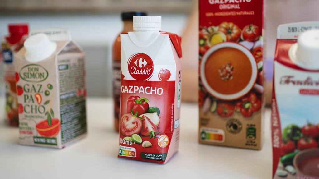 Gazpacho de la marca blanca de Carrefour.