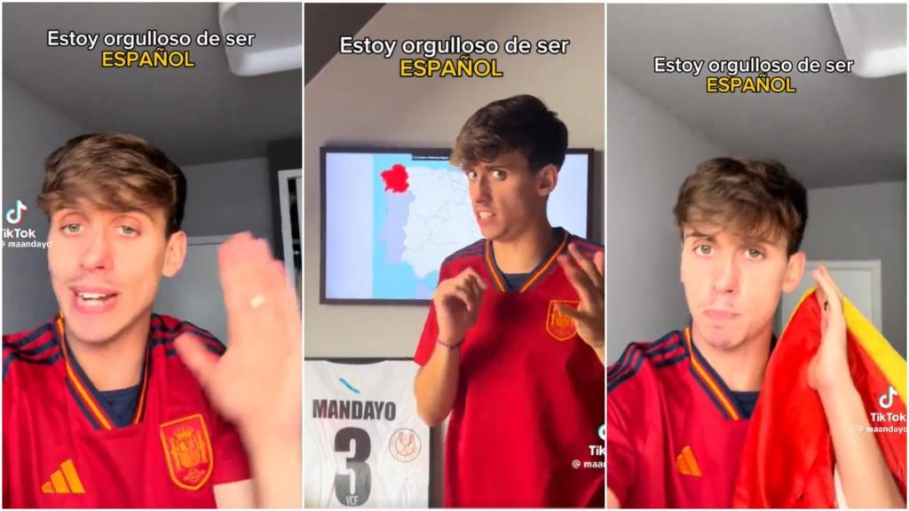 Este tiktoker gallego confiesa sentirse orgulloso de ser español y le llueven las críticas