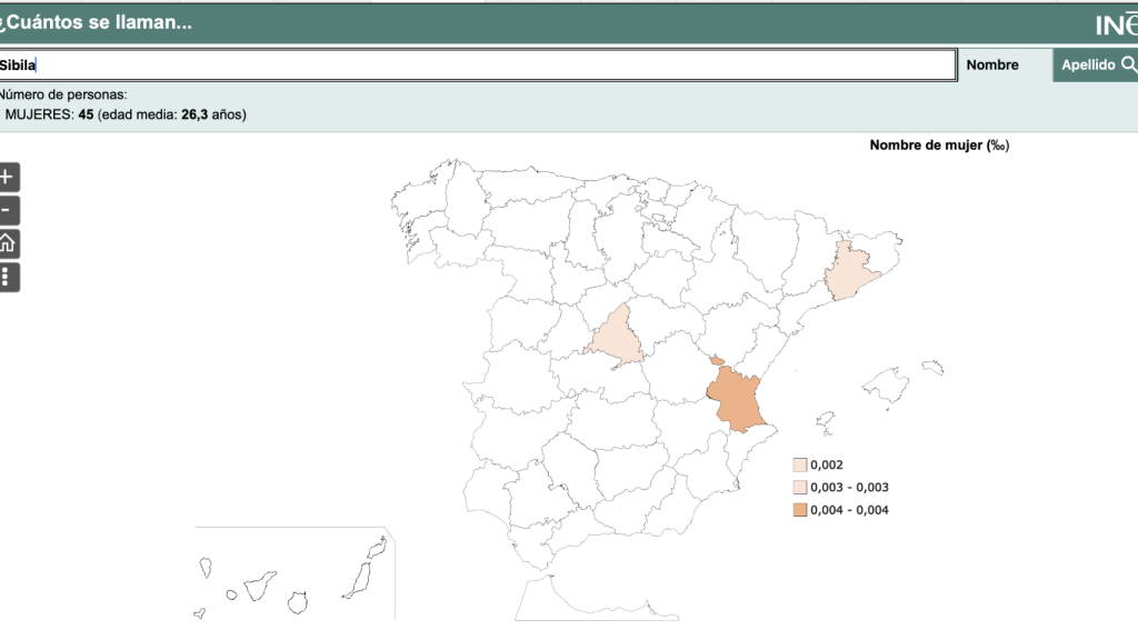 Captura de pantalla del INE.