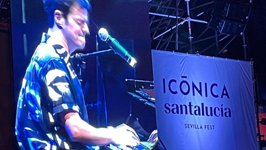 Jaimie Cullum, durante su concierto en Sevilla.