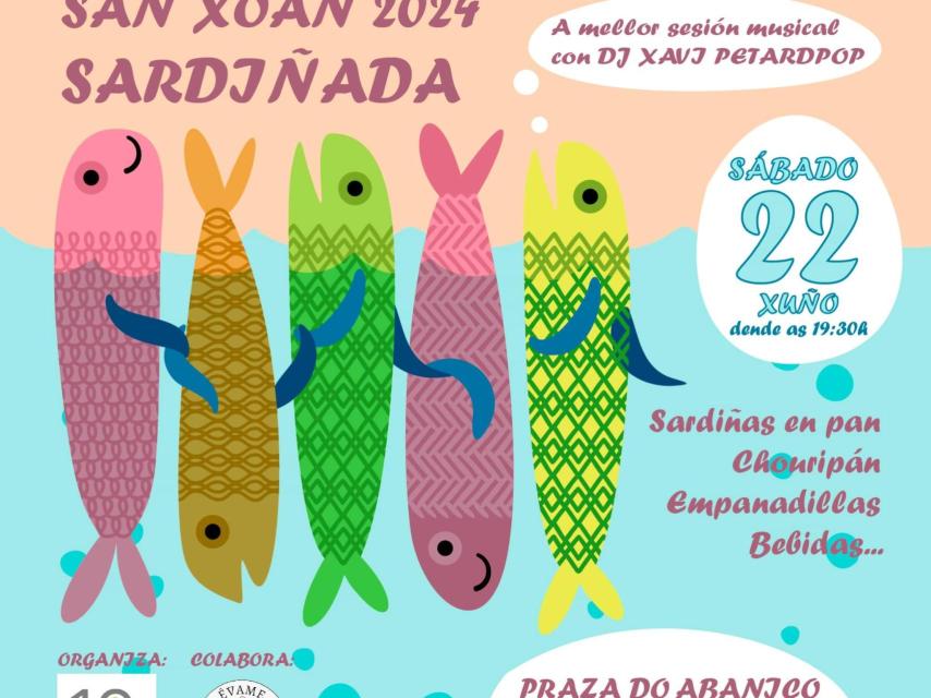 Cartel de San Juan en el Casco Vello Alto.