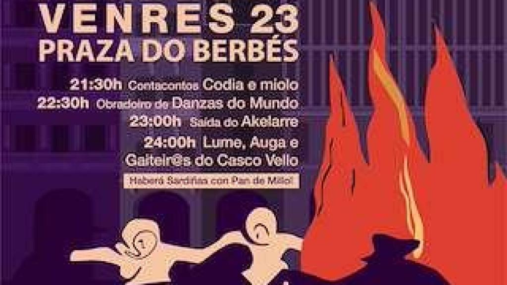 Cartel de San Xoán en O Berbés.