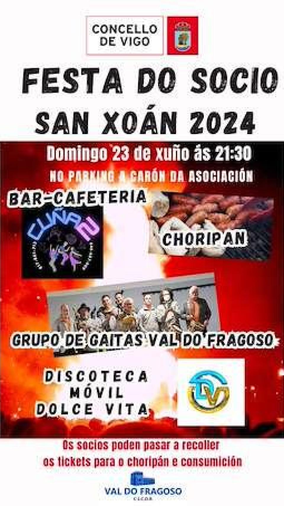 Cartel de San Xoán en Fragoso.