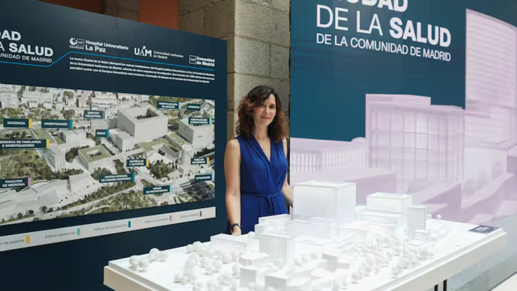 Isabel Díaz Ayuso en la presentación de la Ciudad de la Salud.
