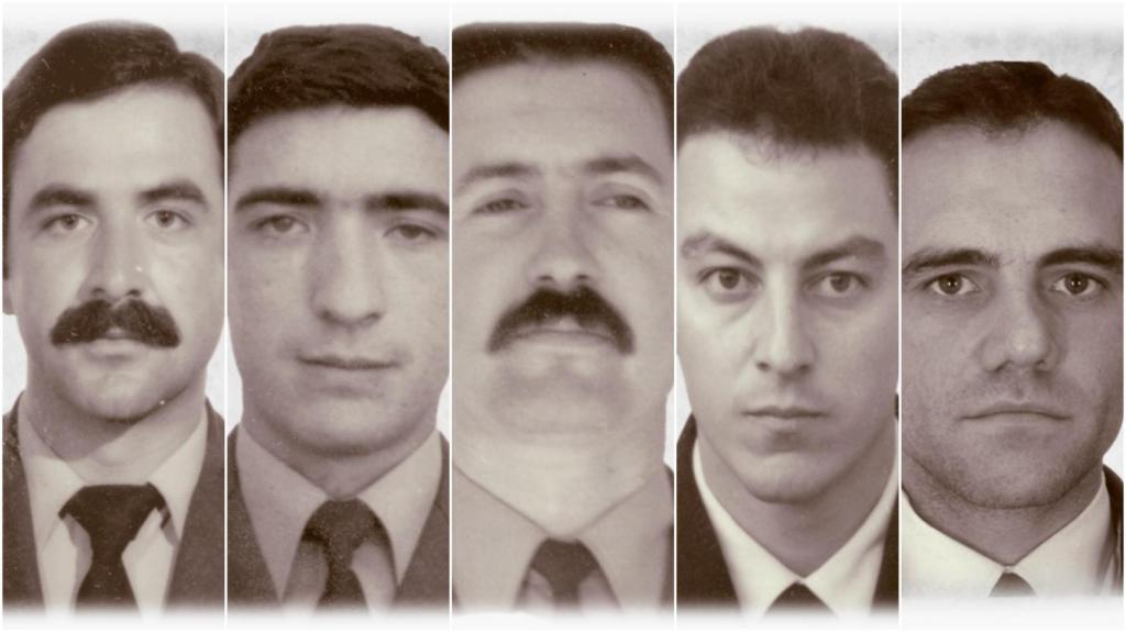 De izquierda a derecha, Emilio Juan Casanova, Eduardo Navarro, José Verdú, José Ángel Garrido y Jorge García.