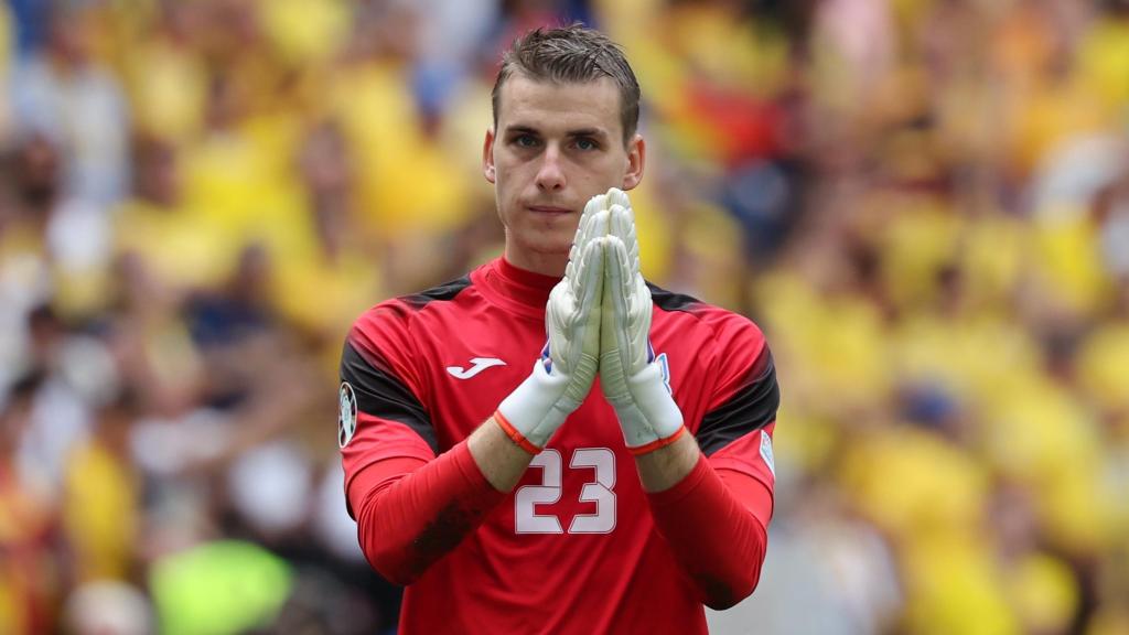 Andriy Lunin, en la Eurocopa 2024