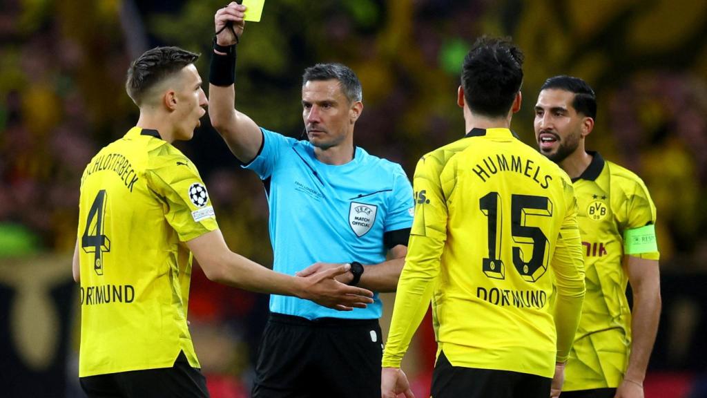 Slavko Vincic, durante la final de la Champions entre el Real Madrid y el Borussia Dortmund.