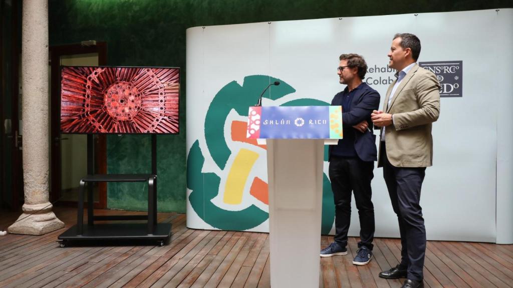 Carlos Velázquez, alcalde de Toledo, junto al gerente del Consorcio, Jesús Corroto.