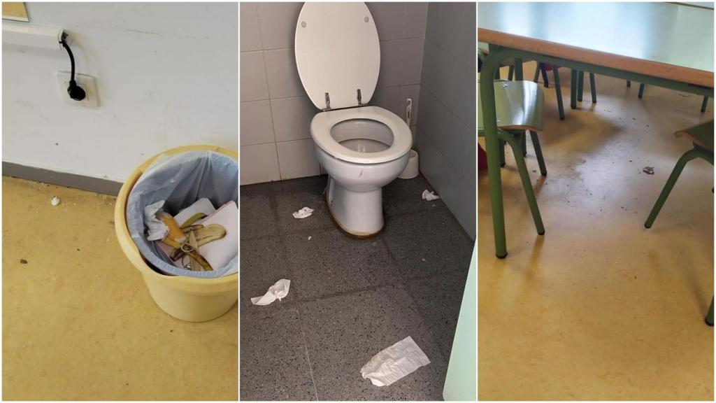 Imágenes de los baños y las clases del CEIP Ría do Burgo en Culleredo (A Coruña)