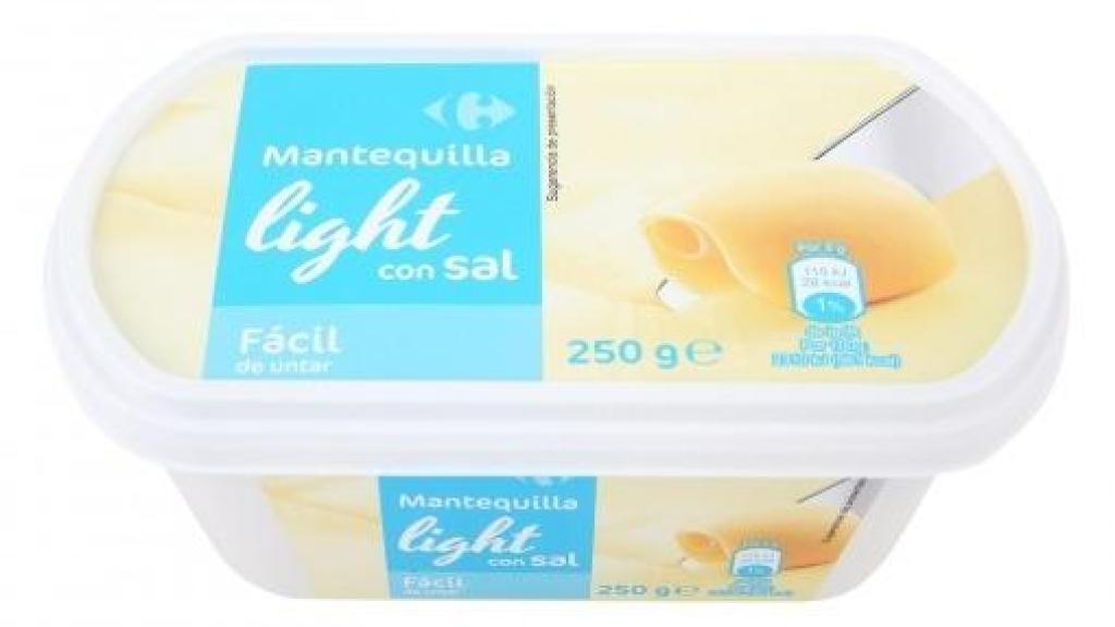 Mantequilla light con sal fácil de untar Carrefour 250 g.