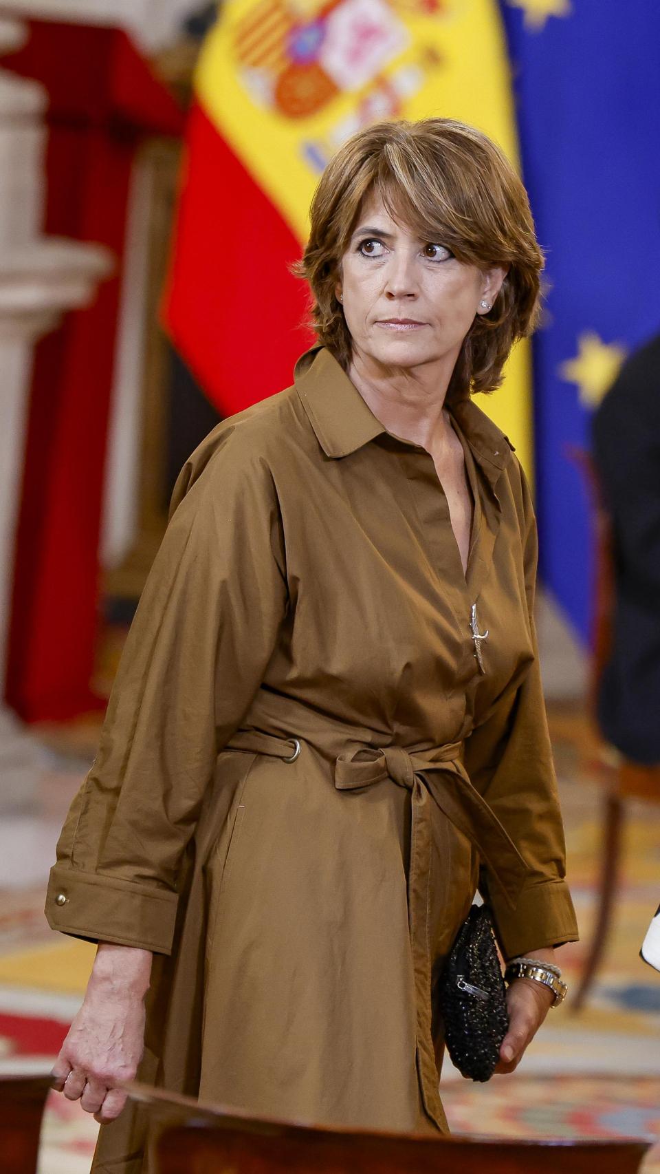 Dolores Delgado, este miércoles, en el Palacio Real de Madrid.