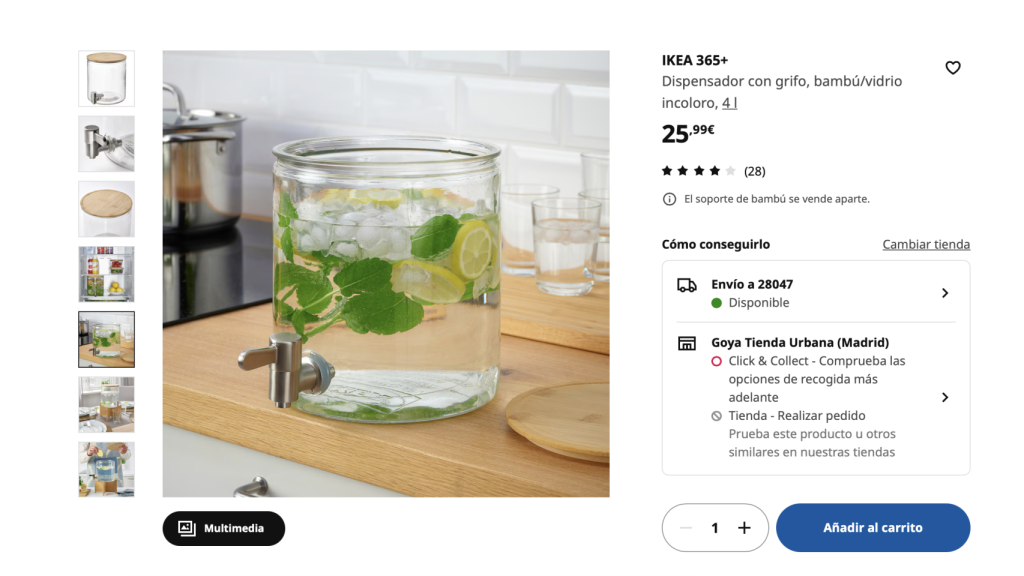 Dispensador con grifo.