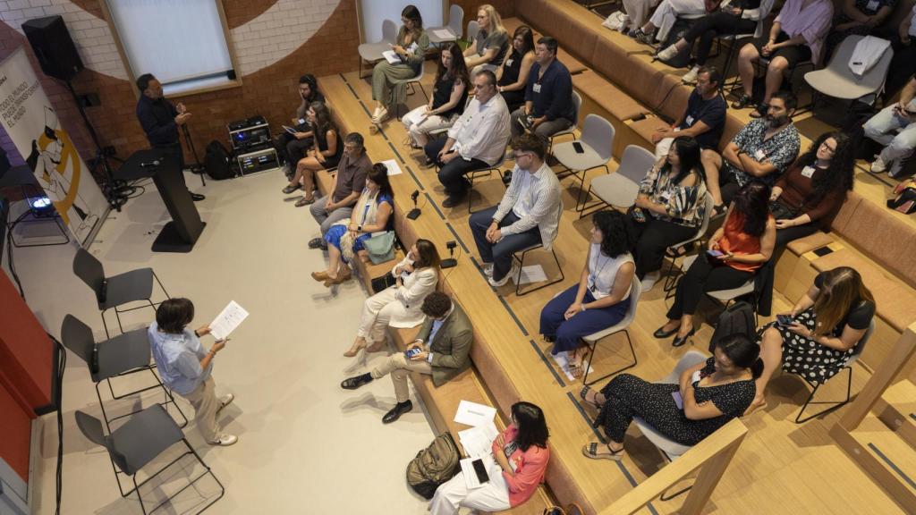 Vista aérea de una ponencia.