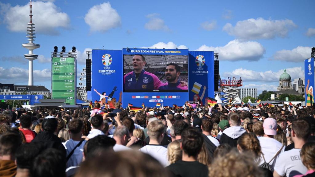 La Fan Zone de Hamburgo durante la Euro 2024