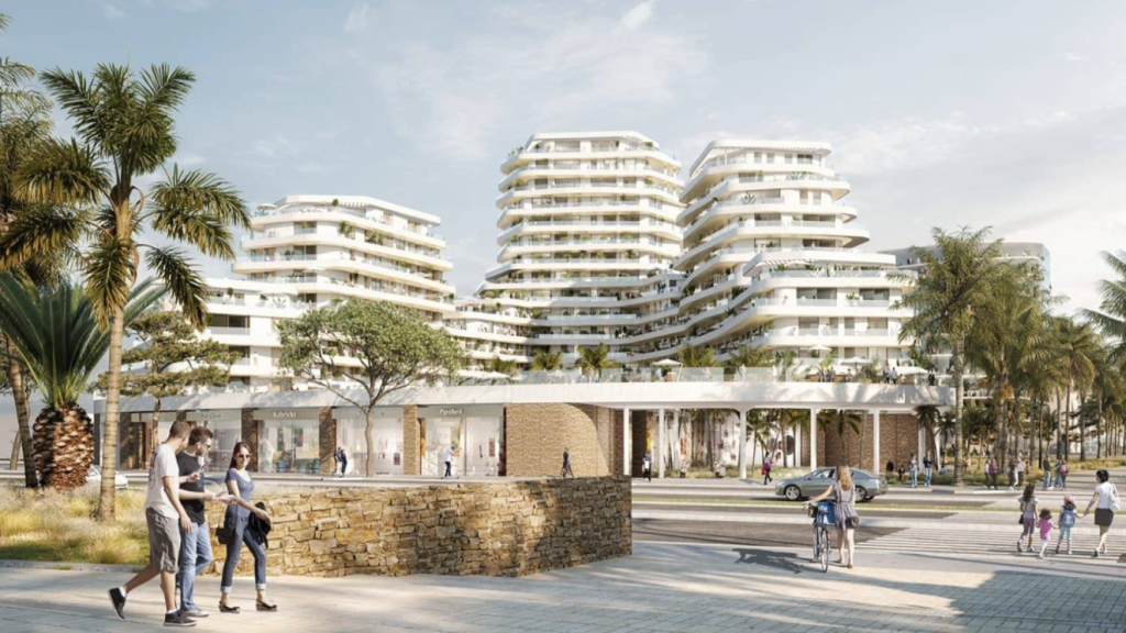 Infografía del diseño del proyecto de La Térmica, en el litoral oeste de Málaga.