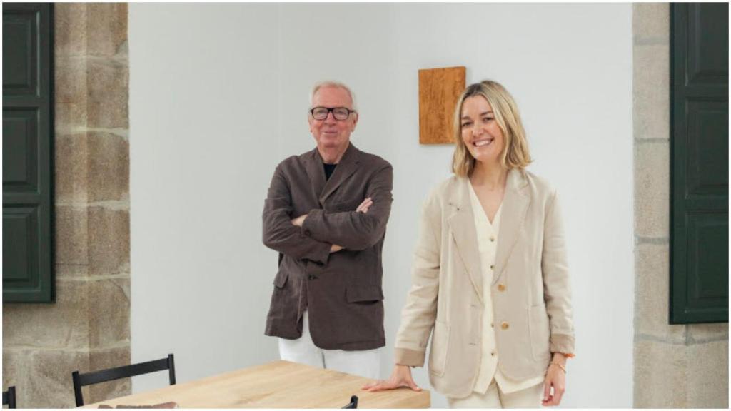 Marta Ortega Pérez y David Chipperfield en Casa RIA, Santiago de Compostela