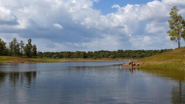 Vista panorámica de esta playa natural de la provincia de Sevilla.