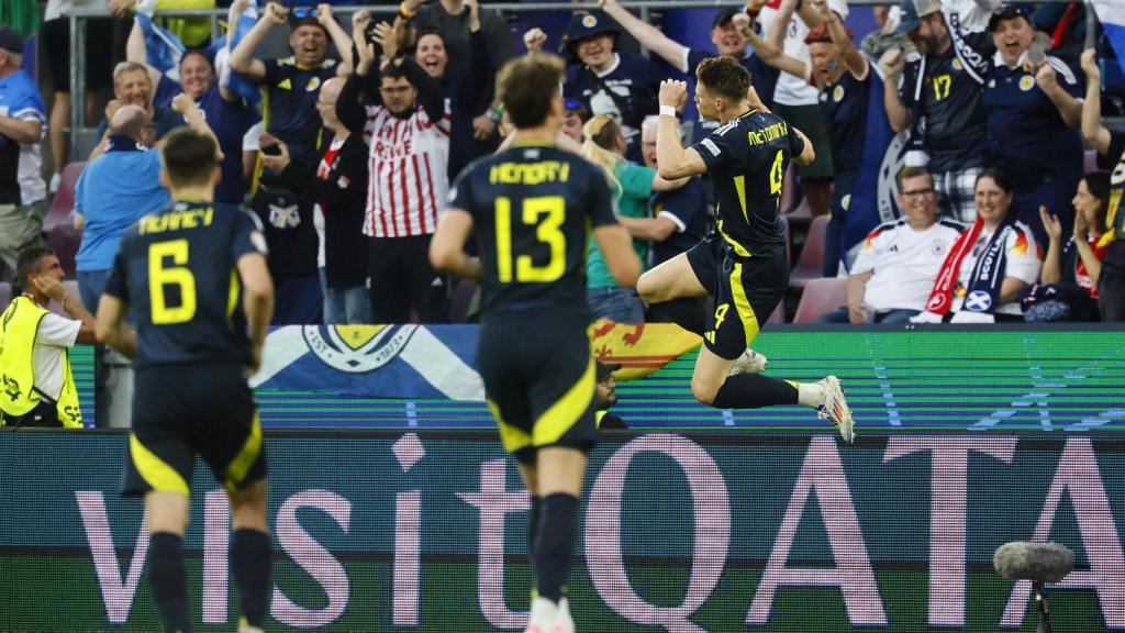 El momento de celebración de los escoceses.