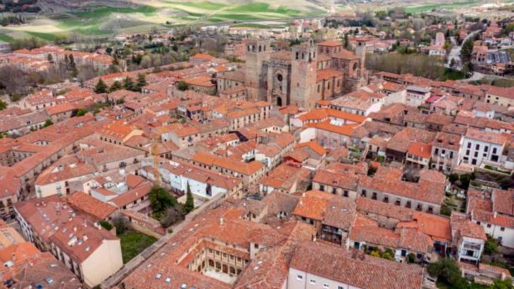 Vista aérea del pueblo de Sigüenza, en Guadalajara.